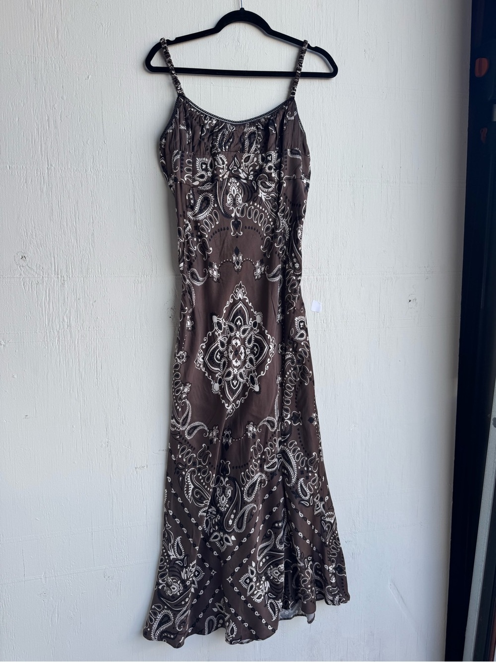 Sandro Brown Paisley Slip Maxi Dress - Picture 3 of 6